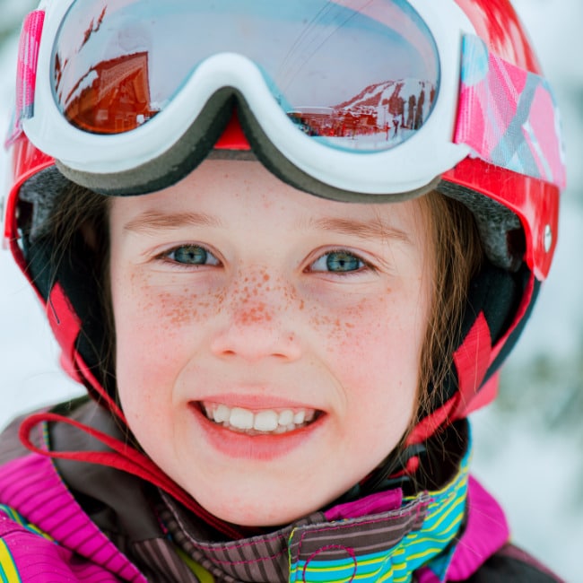 Skiing With Kids - Goggles and Helmet Are a Must