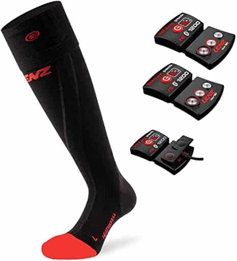 Best Heated Ski Socks - Lenz 6.1 + rcB 1200 Batteries