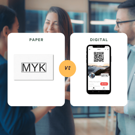 Paper vs digital business cards - paper vs digital